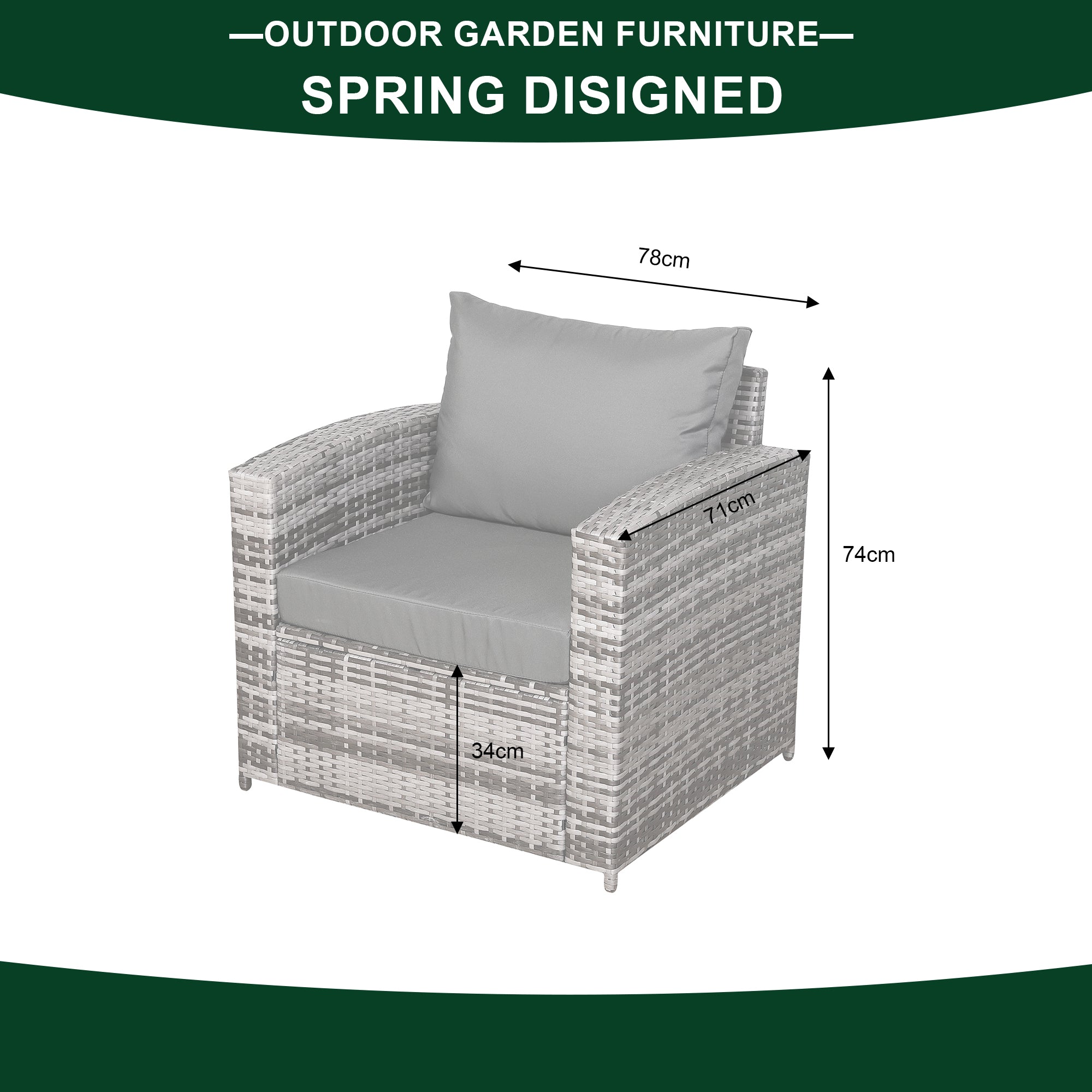 IN STOCK...Henley Range High Back Arm Chair In Dark Grey Weave