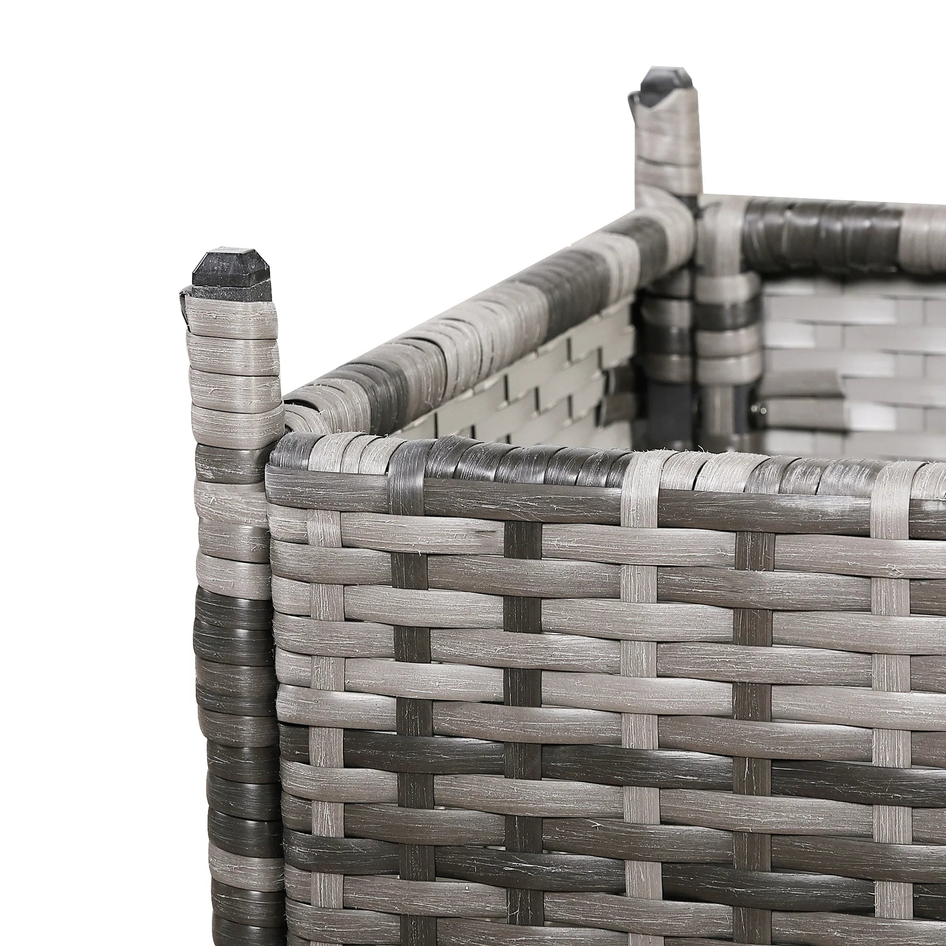 Henley Range 7-Seater High Back Large Dining Sofa Set,Garden Conservatory Sofa with Arm Chairs,Footstools,Rectangular Dining Table Weaved in Grey Rattan and Cushion