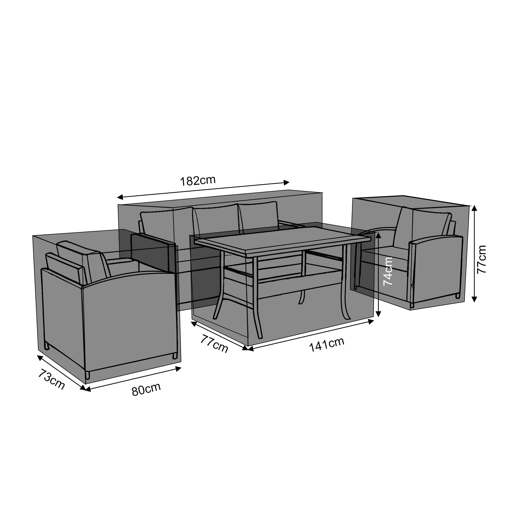 SP-02 Protective Cover For Henley Large Sofa With Dinning Table