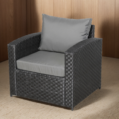 PRE ORDER...END OF MAY Dispatch...Primo Range High Back Arm Chair In Dark Grey Weave