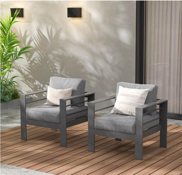 Brighton Outdoor Patio Armchair Set - Set of 2