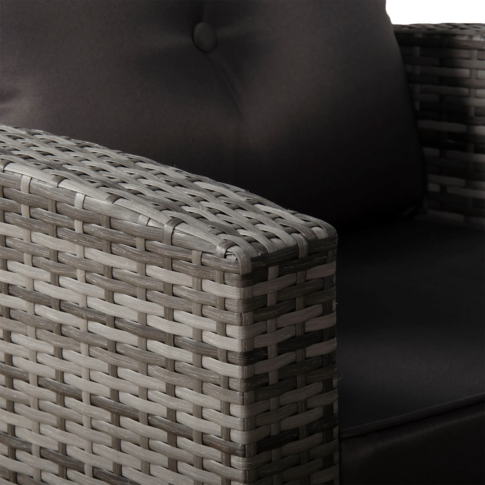 Henley Range 9-Seater High Back Elite Rattan Garden Conservatory LHF Corner Sofa Set with Arm Chair,Bench,Rectangular Dining Table Weaved in Grey Rattan and Cushions