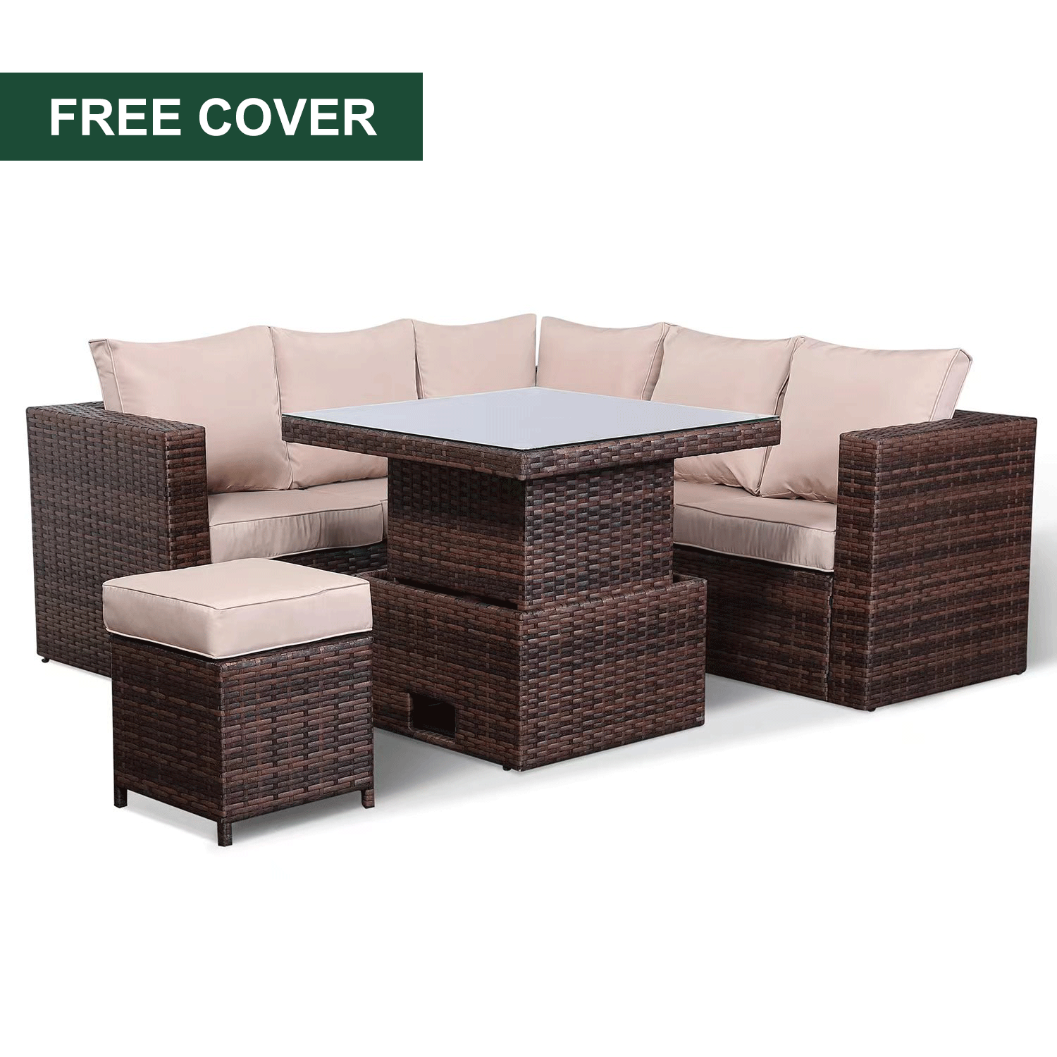 Small corner rattan dining set deals